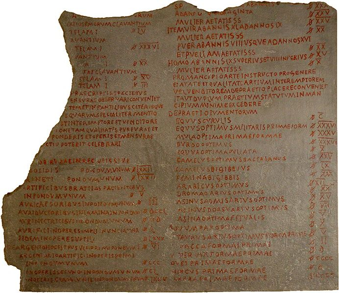 Piece of the edict in Pergamonmuseum Berlin.
